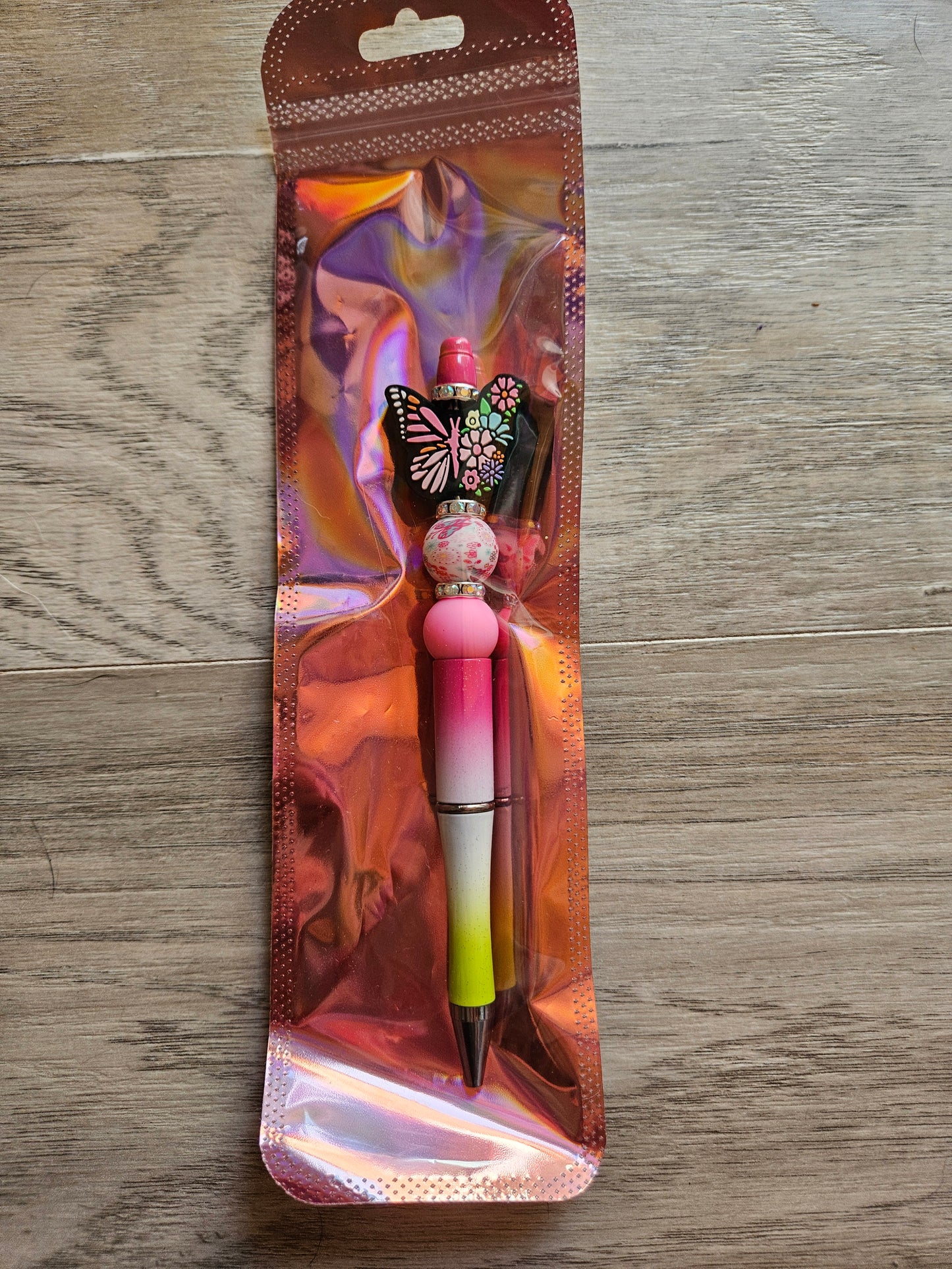 Papillon Rose et Vert